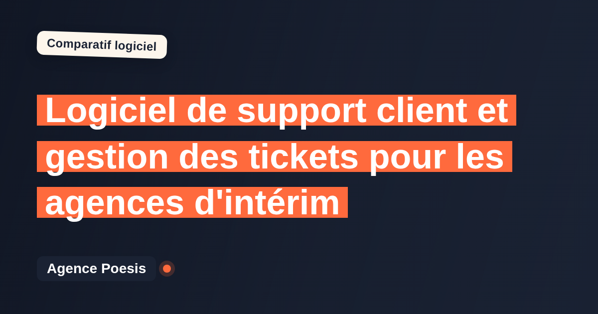 Logiciel de support client et gestion des tickets pour les agences d'intérim : le comparatif (marché vs sur-mesure)