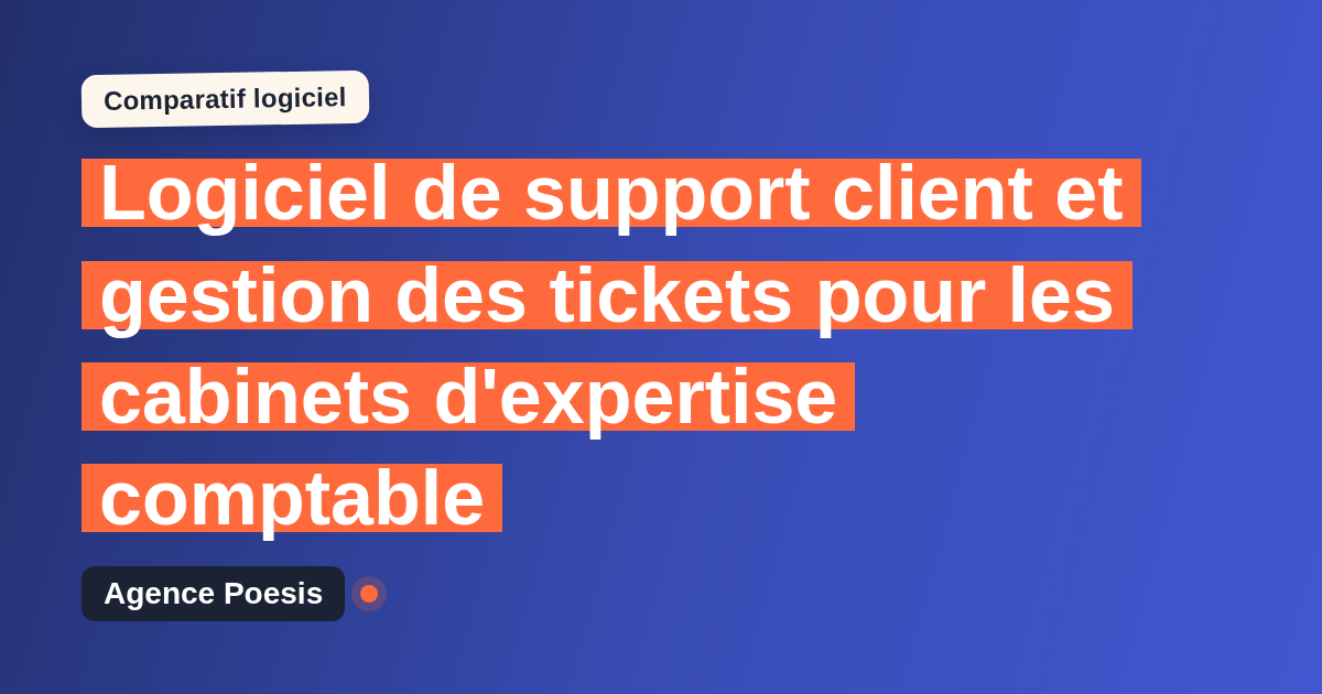 Logiciel de support client et gestion des tickets pour les cabinets d'expertise comptable : le comparatif (marché vs sur-mesure)