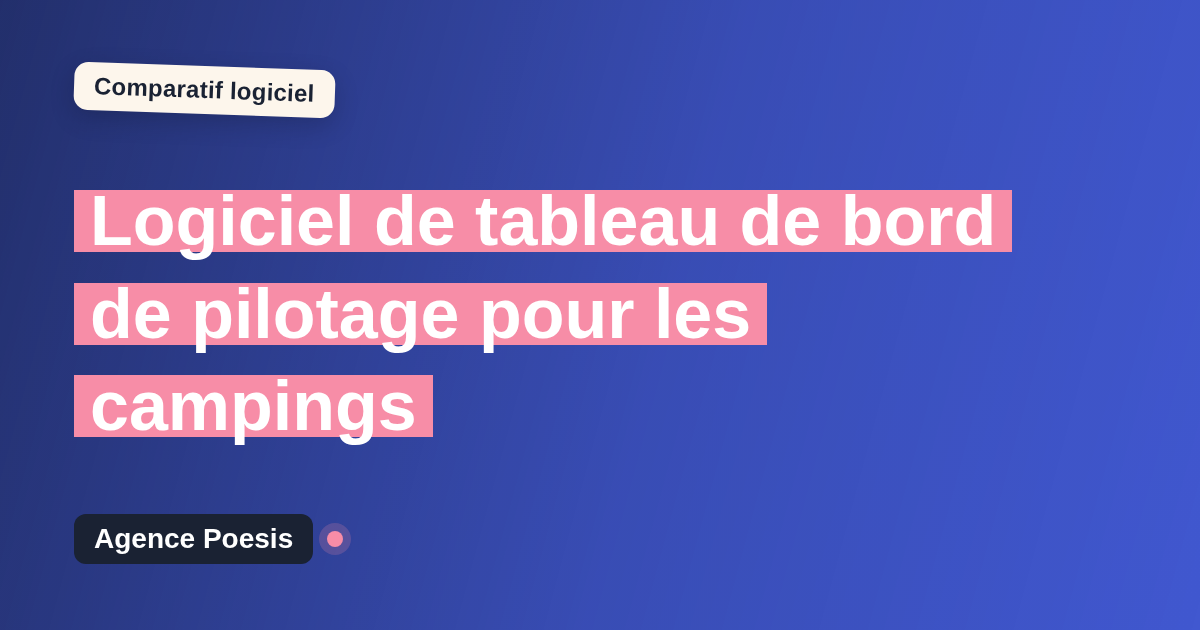 Logiciel de tableau de bord de pilotage pour les campings : le comparatif (marché vs sur-mesure)