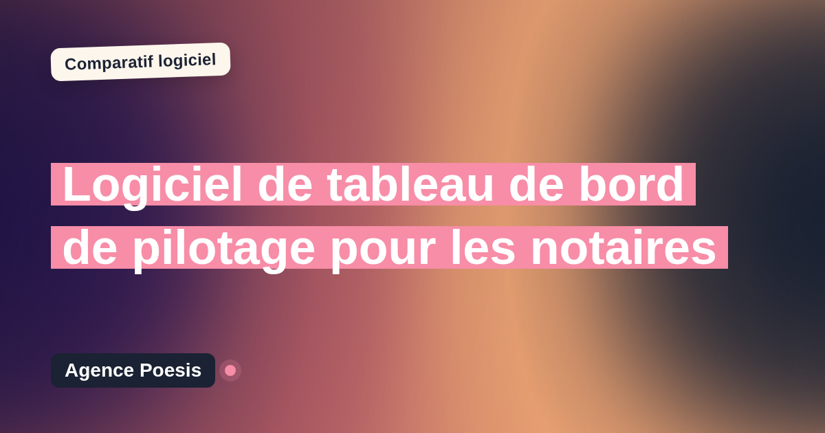 Logiciel de tableau de bord de pilotage pour les notaires : le comparatif (marché vs sur-mesure)