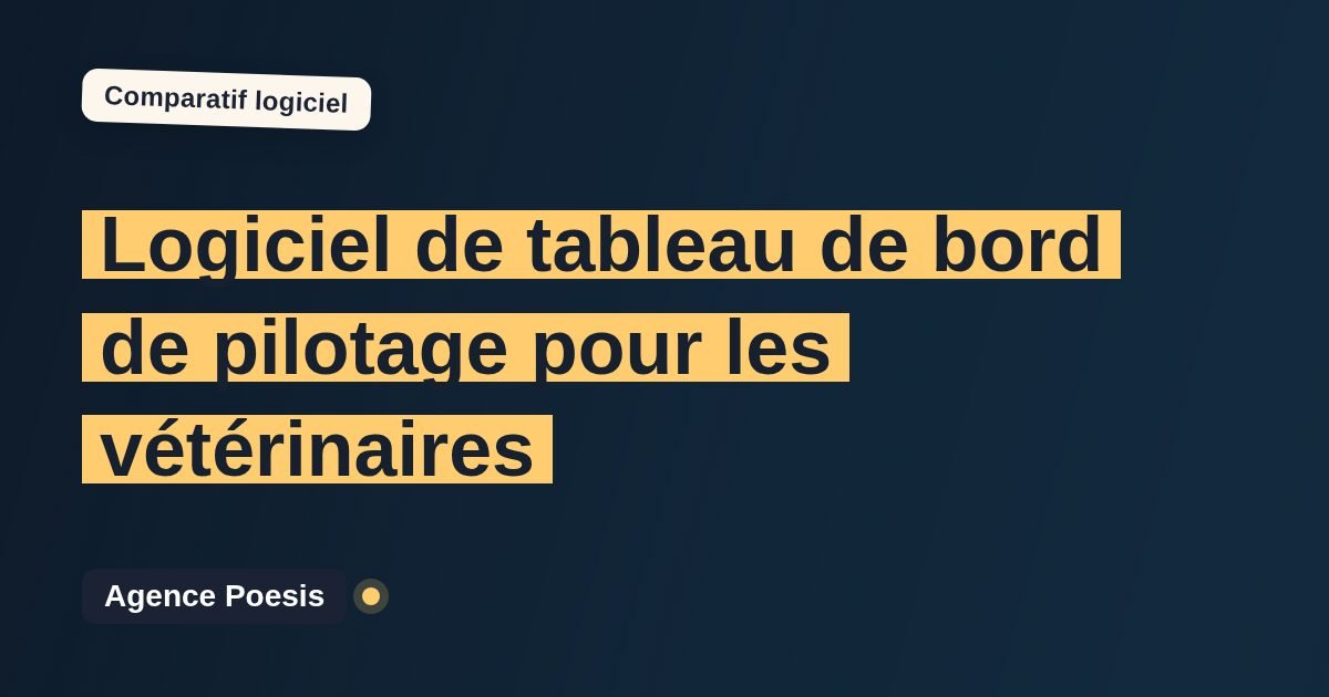 Logiciel de tableau de bord de pilotage pour les vétérinaires : le comparatif (marché vs sur-mesure)