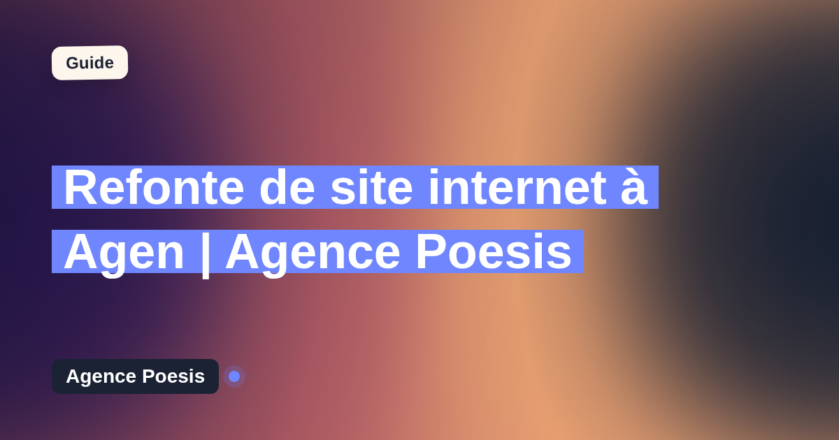 Refonte de site internet à Agen | Agence Poesis