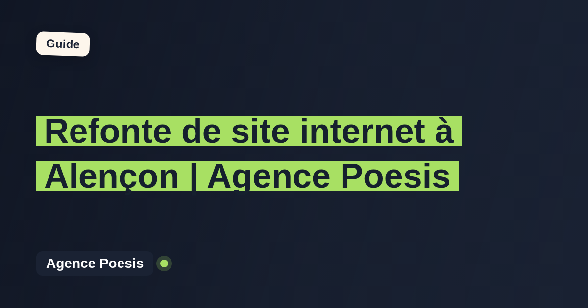 Refonte de site internet à Alençon | Agence Poesis