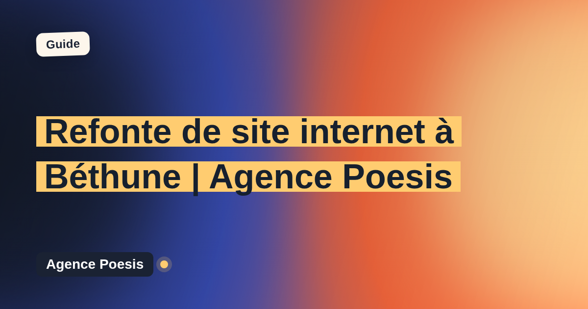 Refonte de site internet à Béthune | Agence Poesis