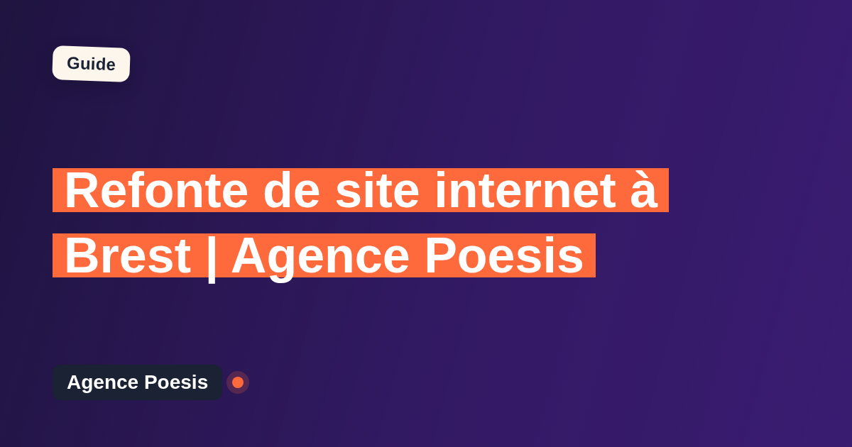 Refonte de site internet à Brest | Agence Poesis