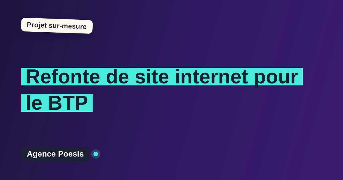 Refonte de site internet pour le BTP : sur-mesure et sans dépendance