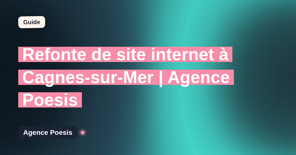 Refonte de site internet à Cagnes-sur-Mer | Agence Poesis