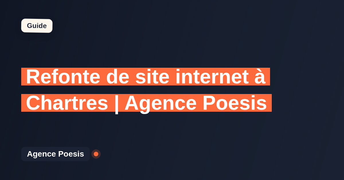 Refonte de site internet à Chartres | Agence Poesis