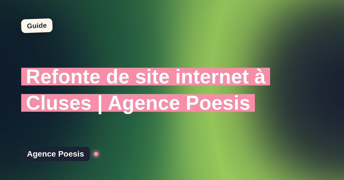 Refonte de site internet à Cluses | Agence Poesis