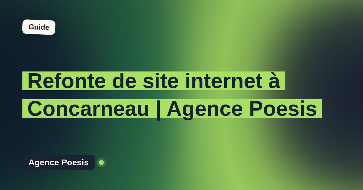 Refonte de site internet à Concarneau | Agence Poesis