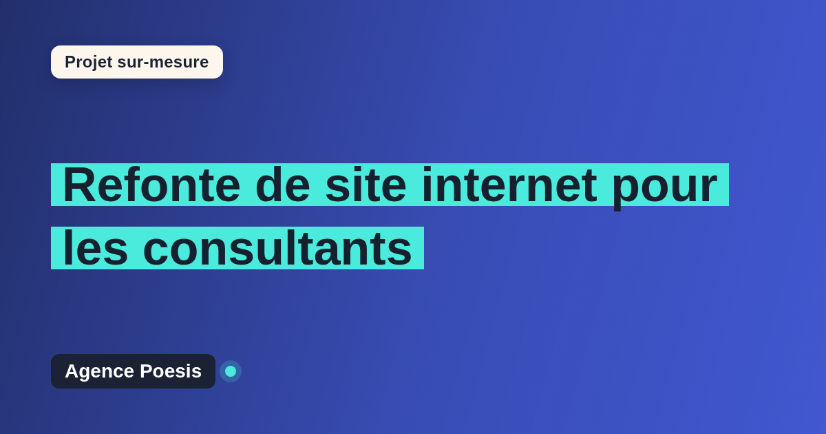 Refonte de site internet pour les consultants : sur-mesure et sans dépendance