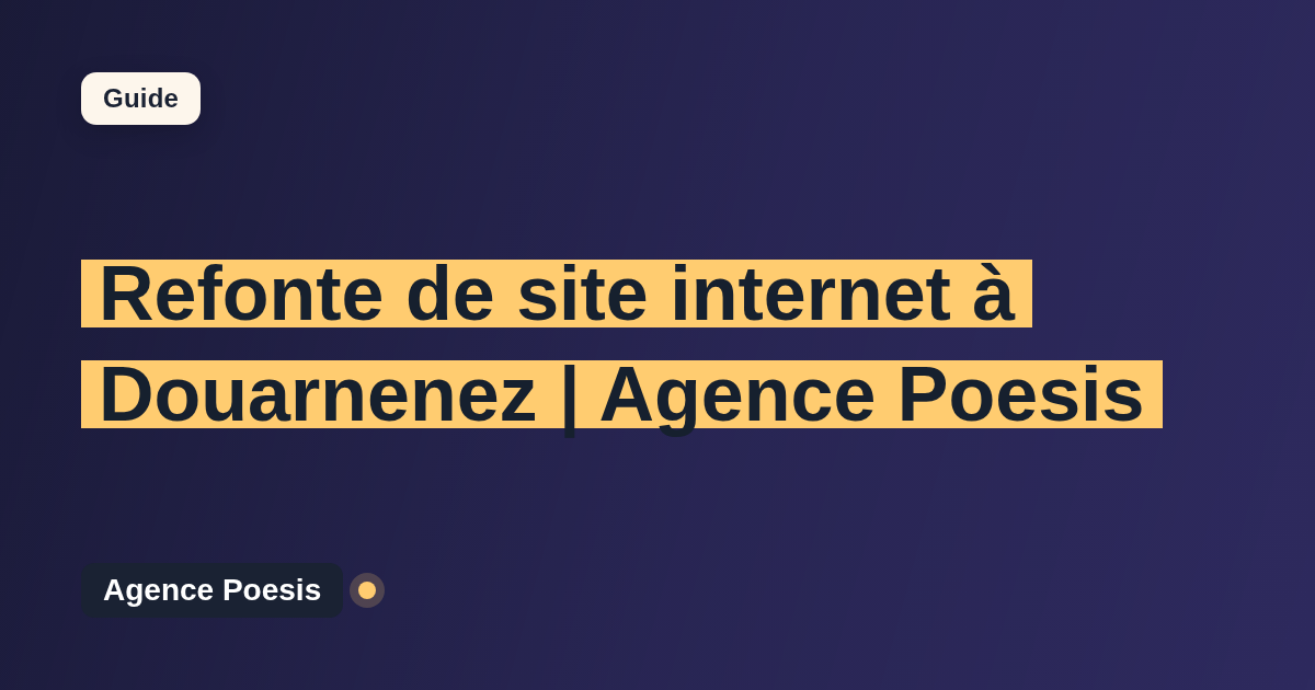 Refonte de site internet à Douarnenez | Agence Poesis