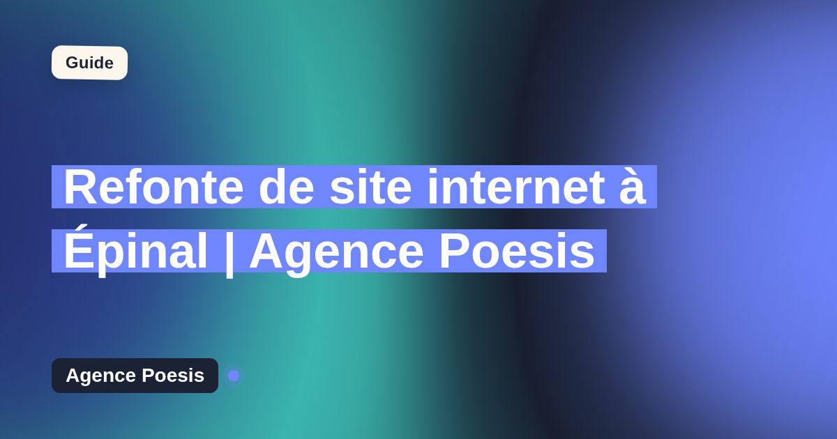 Refonte de site internet à Épinal | Agence Poesis