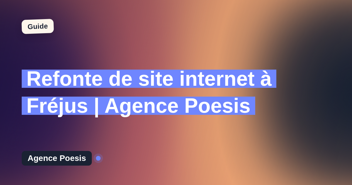 Refonte de site internet à Fréjus | Agence Poesis