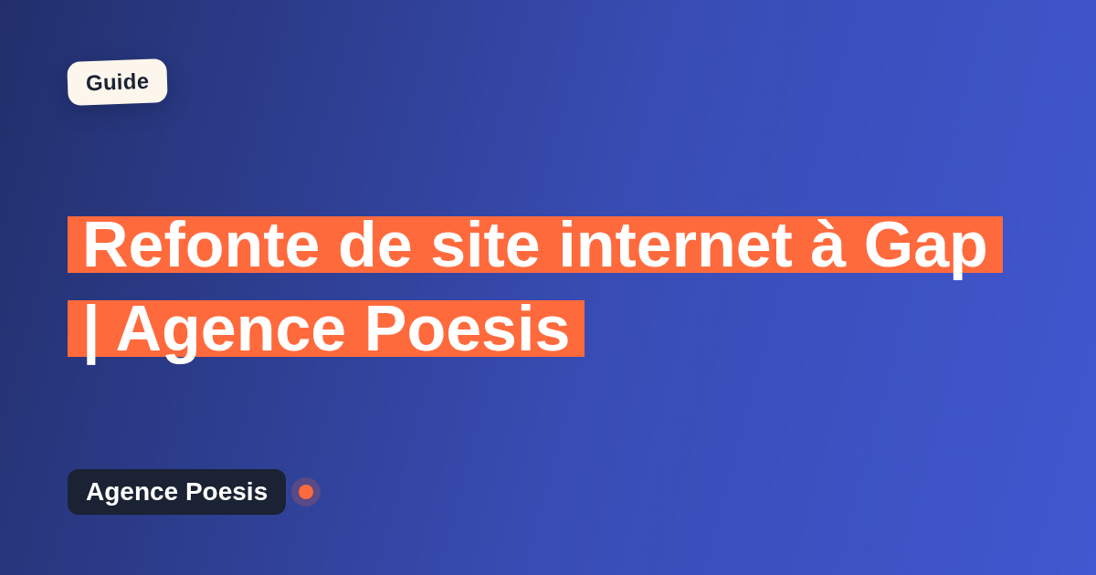 Refonte de site internet à Gap | Agence Poesis