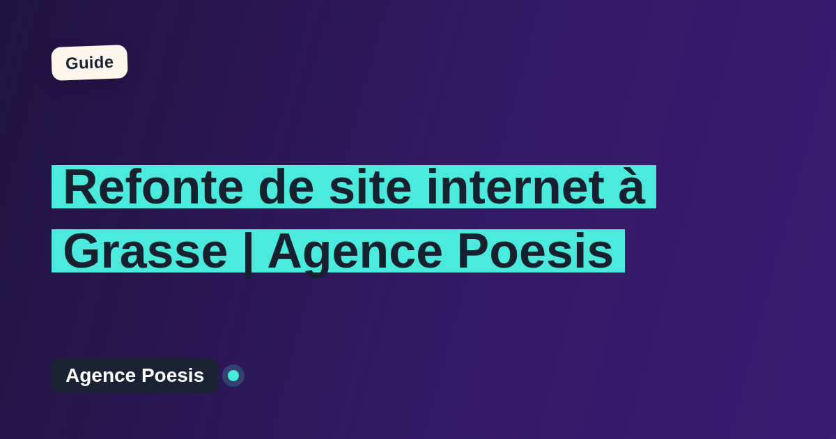 Refonte de site internet à Grasse | Agence Poesis