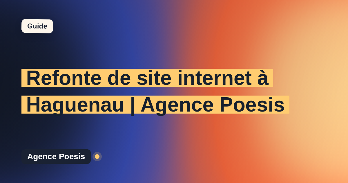 Refonte de site internet à Haguenau | Agence Poesis