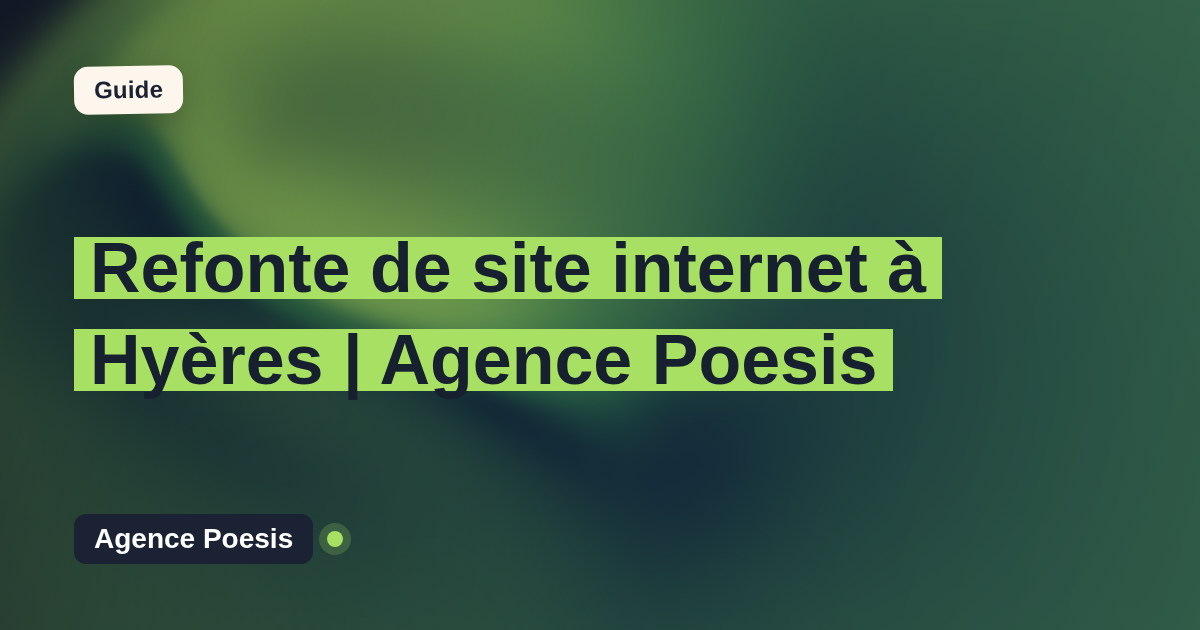 Refonte de site internet à Hyères | Agence Poesis