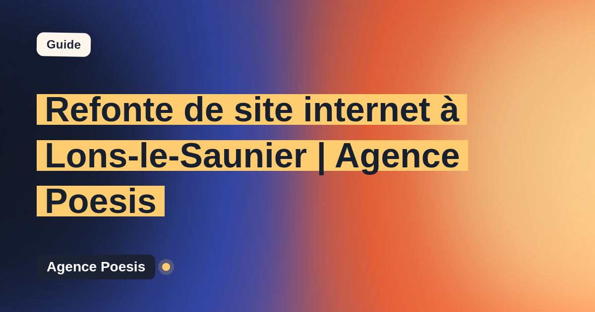 Refonte de site internet à Lons-le-Saunier | Agence Poesis