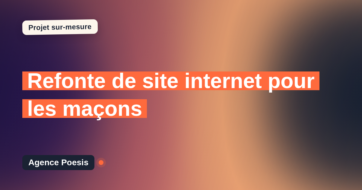 Refonte de site internet pour les maçons : sur-mesure et sans dépendance