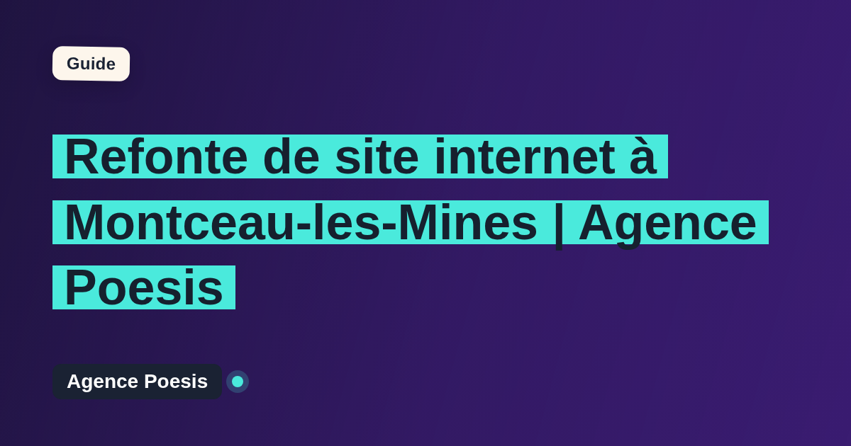 Refonte de site internet à Montceau-les-Mines | Agence Poesis