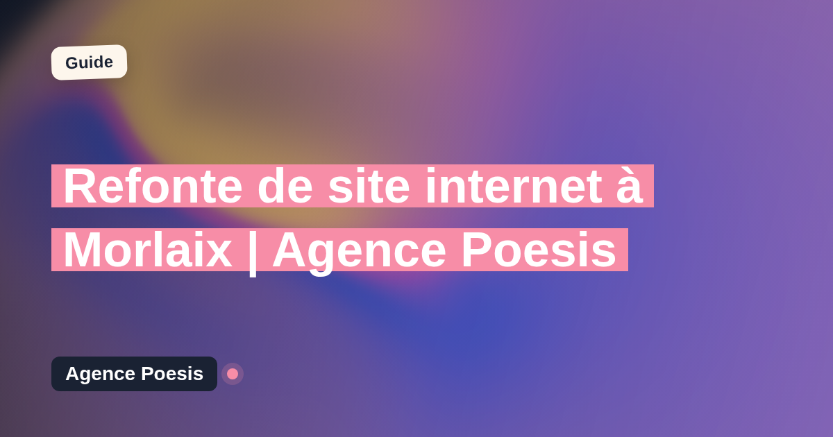 Refonte de site internet à Morlaix | Agence Poesis
