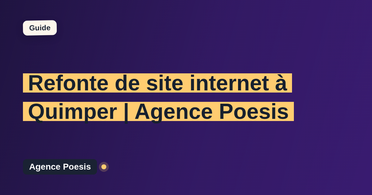 Refonte de site internet à Quimper | Agence Poesis