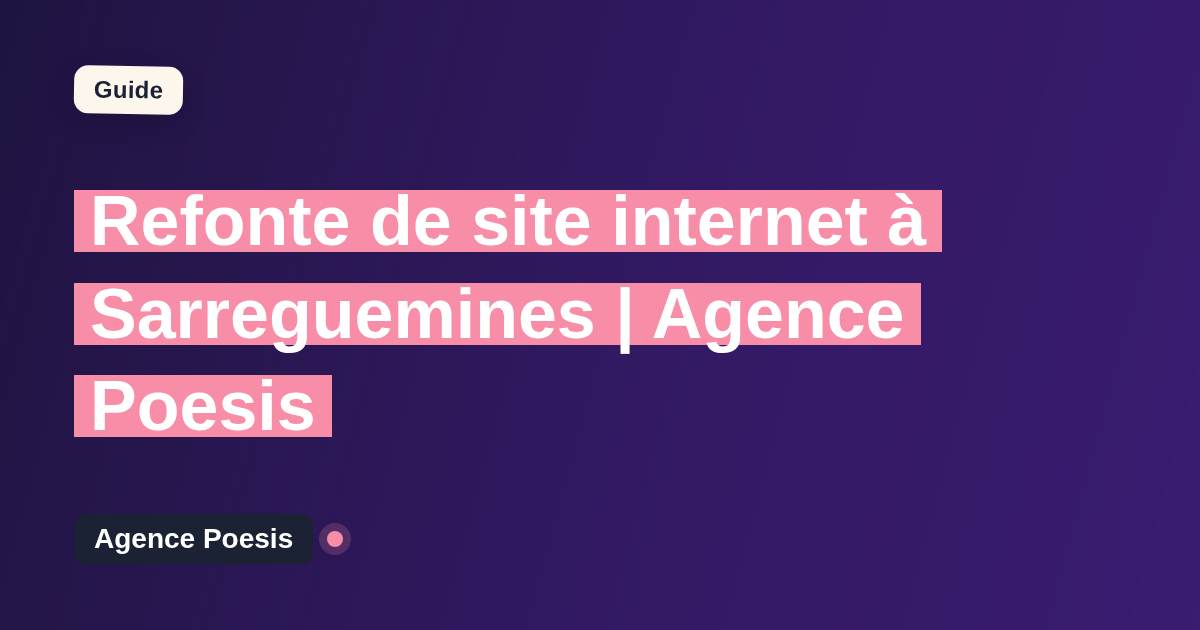 Refonte de site internet à Sarreguemines | Agence Poesis