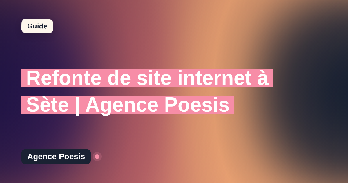 Refonte de site internet à Sète | Agence Poesis