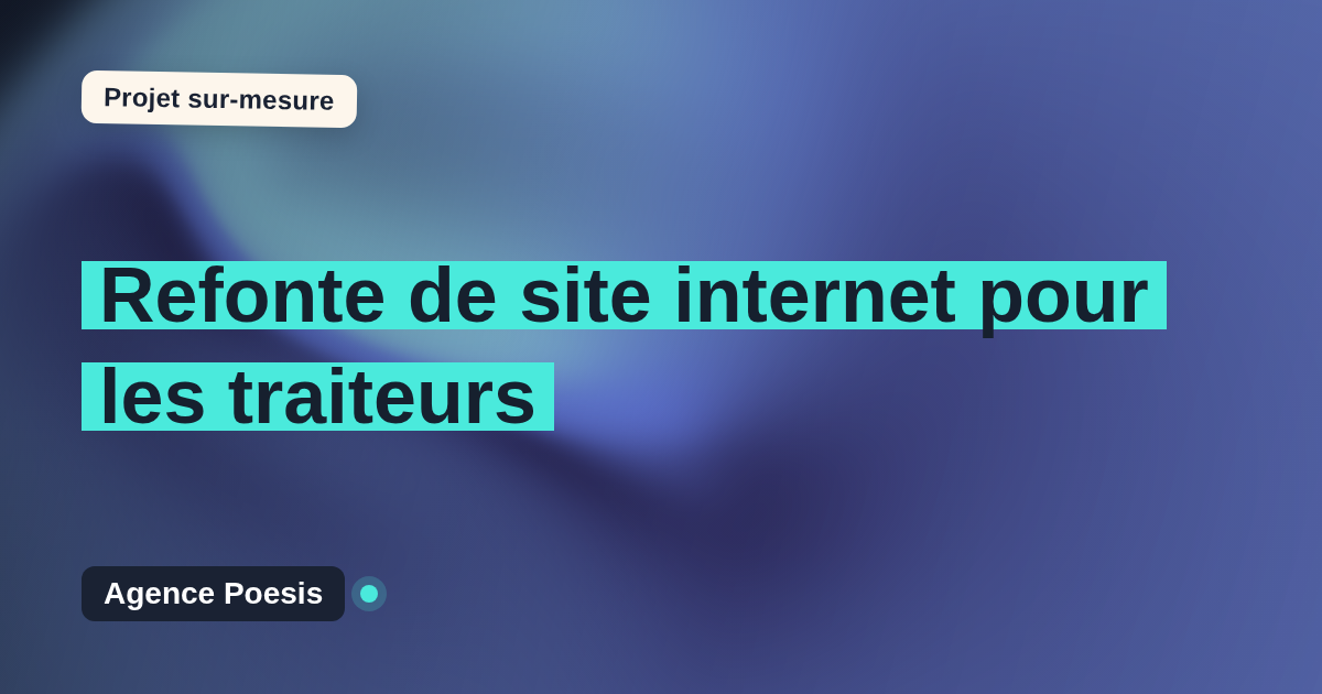 Refonte de site internet pour les traiteurs : sur-mesure et sans dépendance