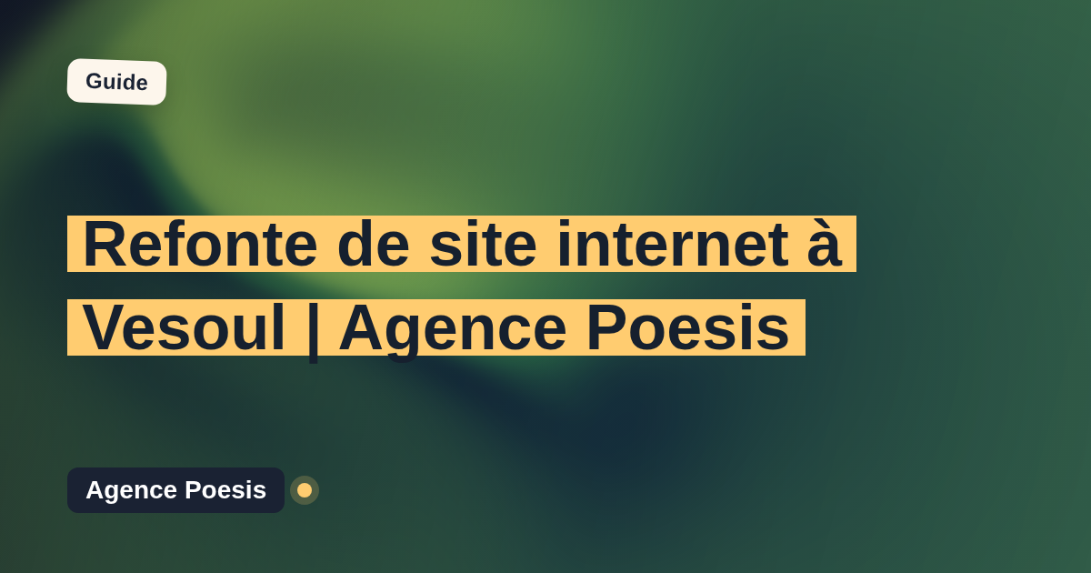 Refonte de site internet à Vesoul | Agence Poesis