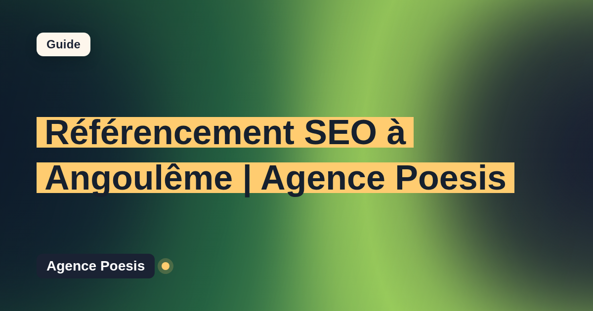 Référencement SEO à Angoulême | Agence Poesis