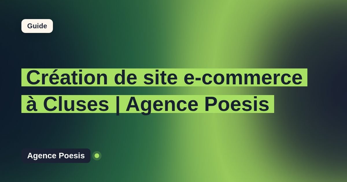 Création de site e-commerce à Cluses | Agence Poesis