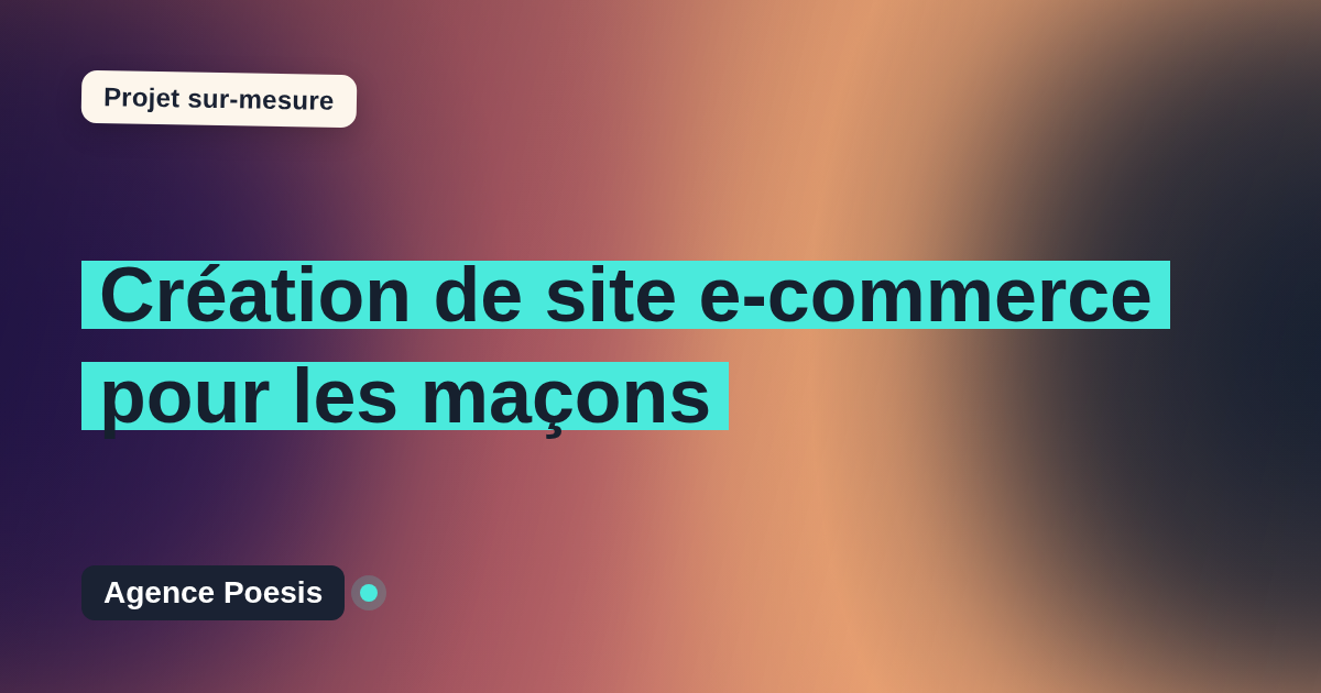 Création de site e-commerce pour les maçons : sur-mesure et sans dépendance